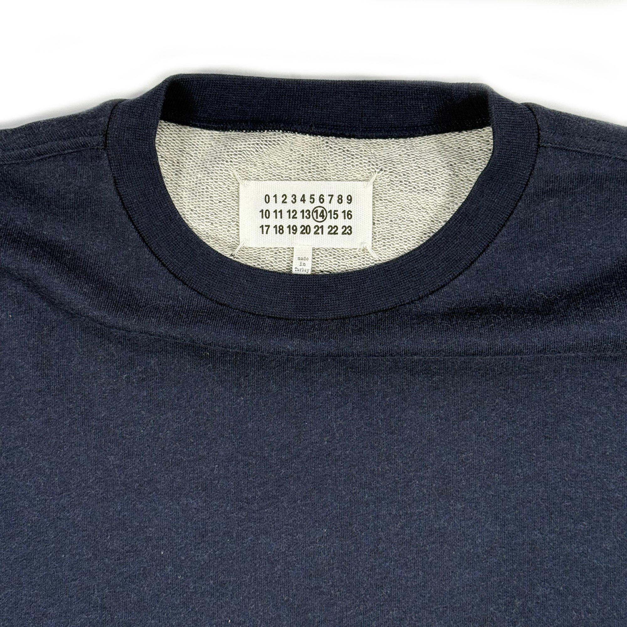 Elbow Patch Sweatshirt - Navy Marle