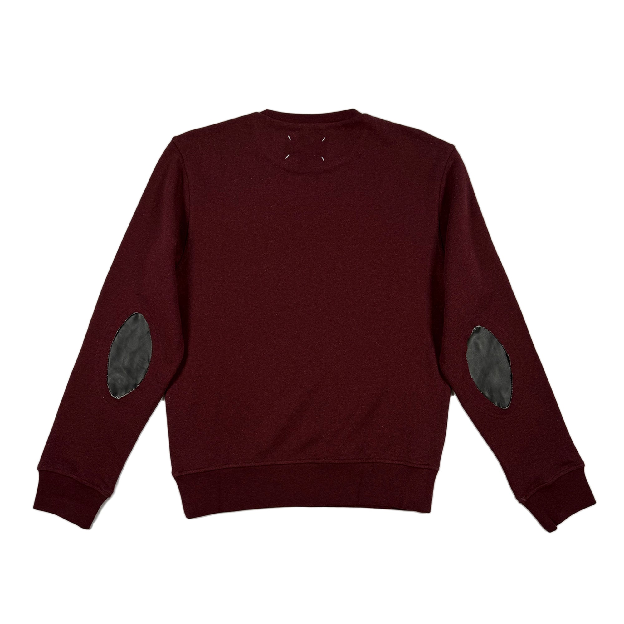 Elbow Patch Sweatshirt - Burgundy Marle