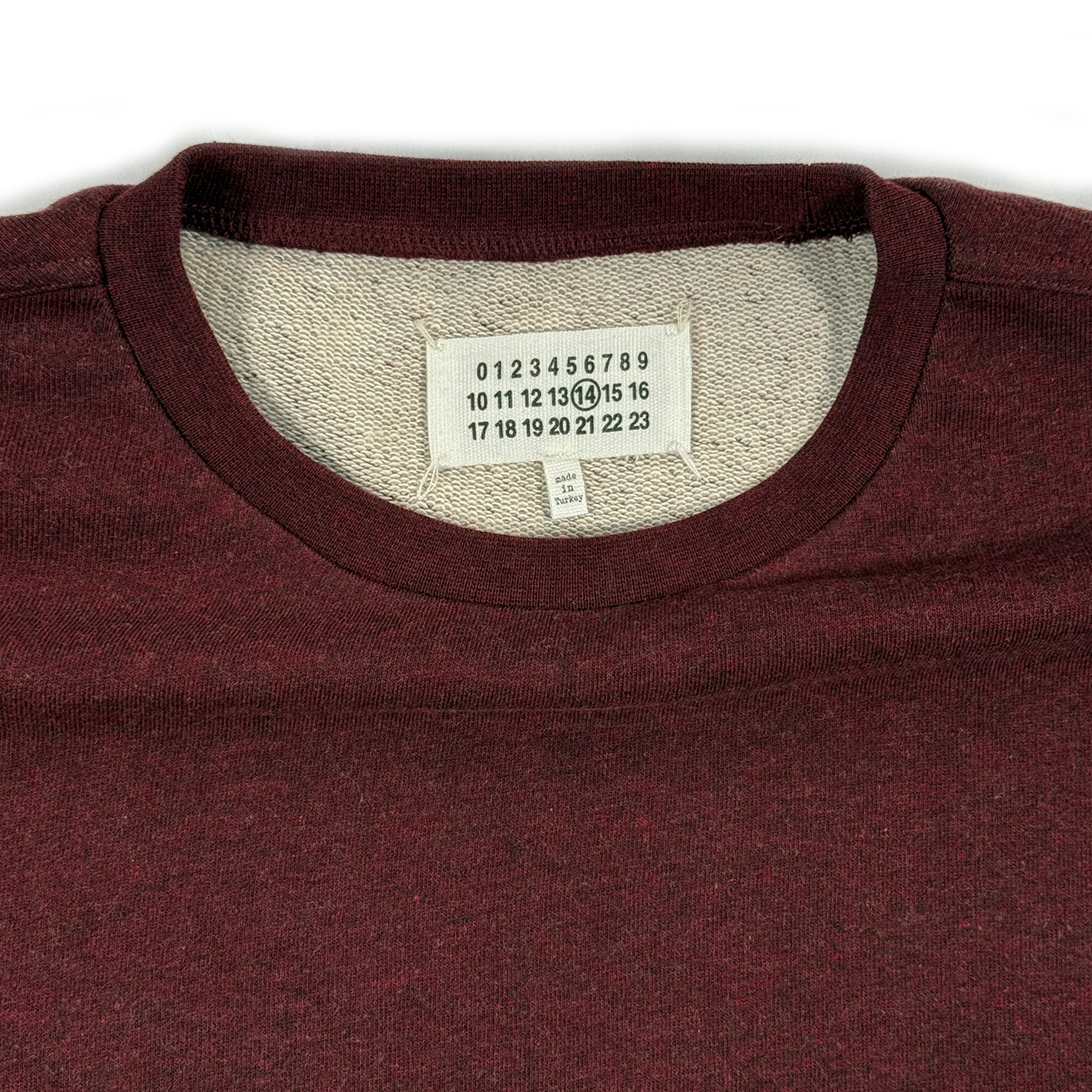 Elbow Patch Sweatshirt - Burgundy Marle