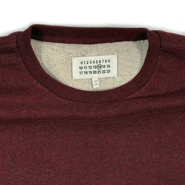Elbow Patch Sweatshirt - Burgundy Marle