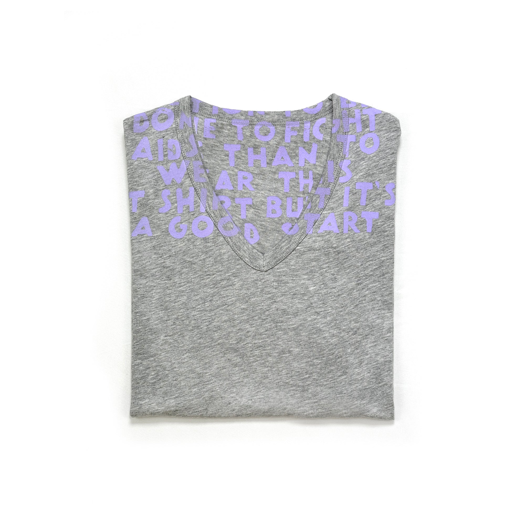 Aids Charity T-shirt Grey/Purple