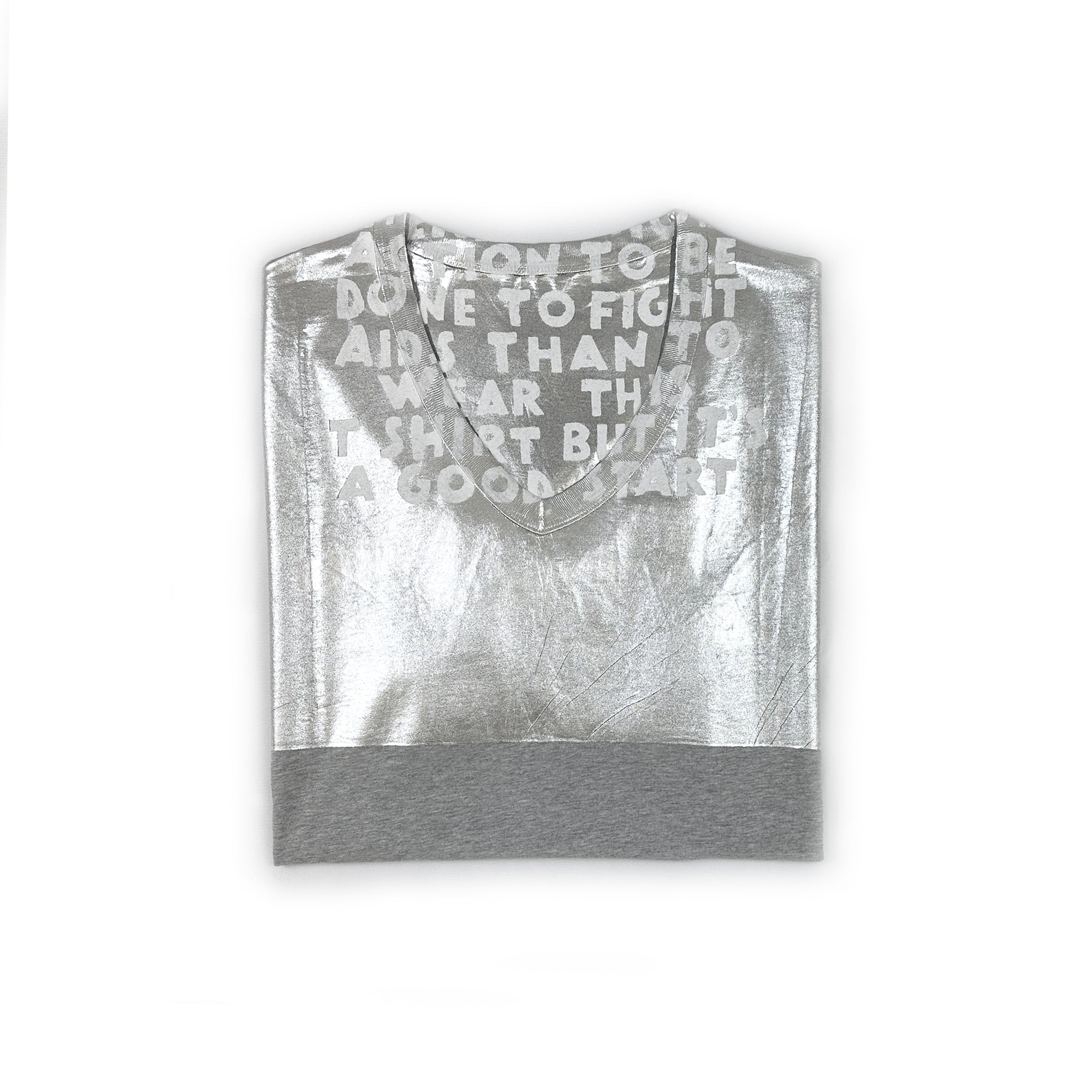 Aids Charity T-shirt Grey/Silver