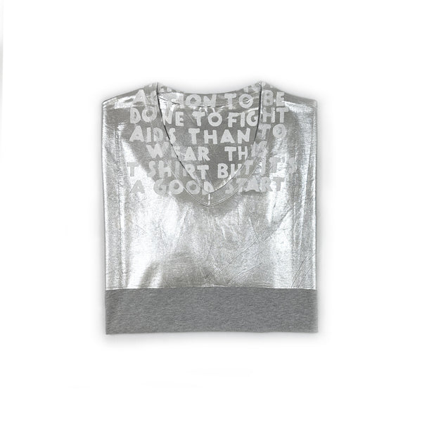 AIDS Charity T-shirt – Grey/Silver