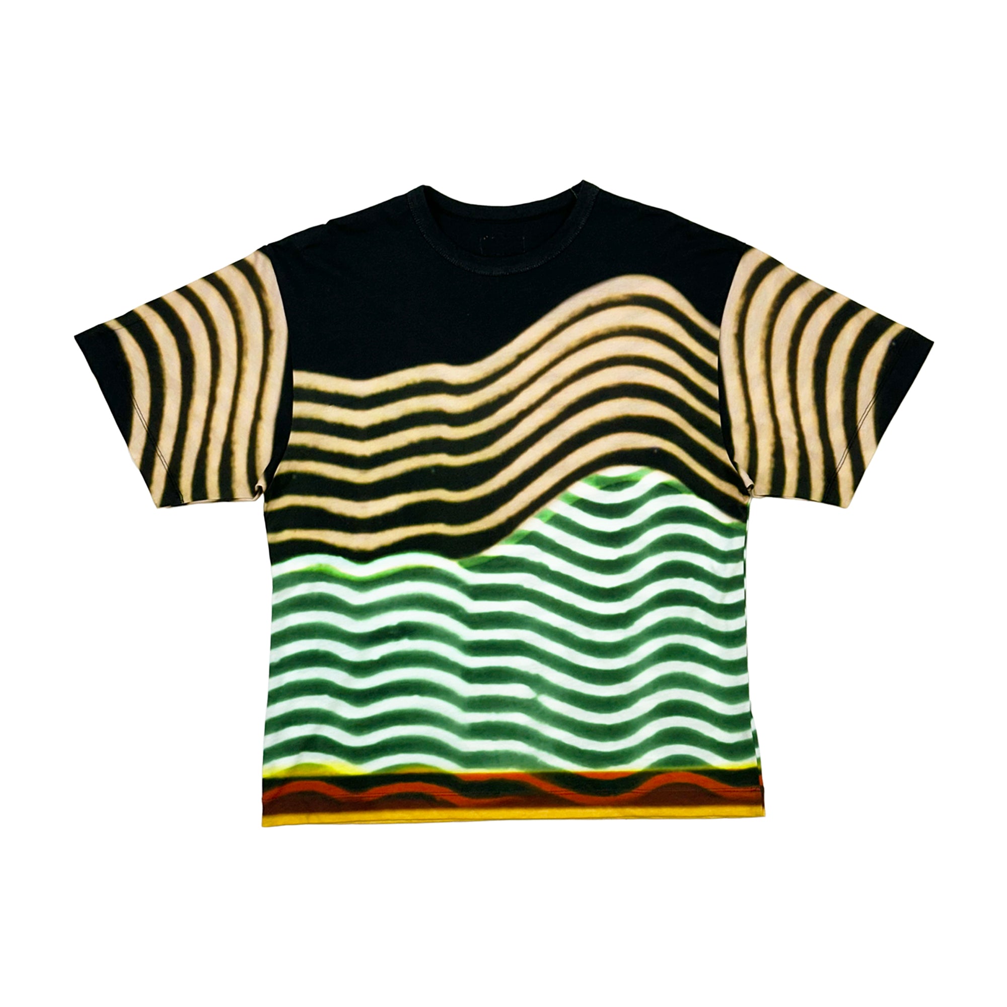 Hagles Stripe Printed T-shirt Green