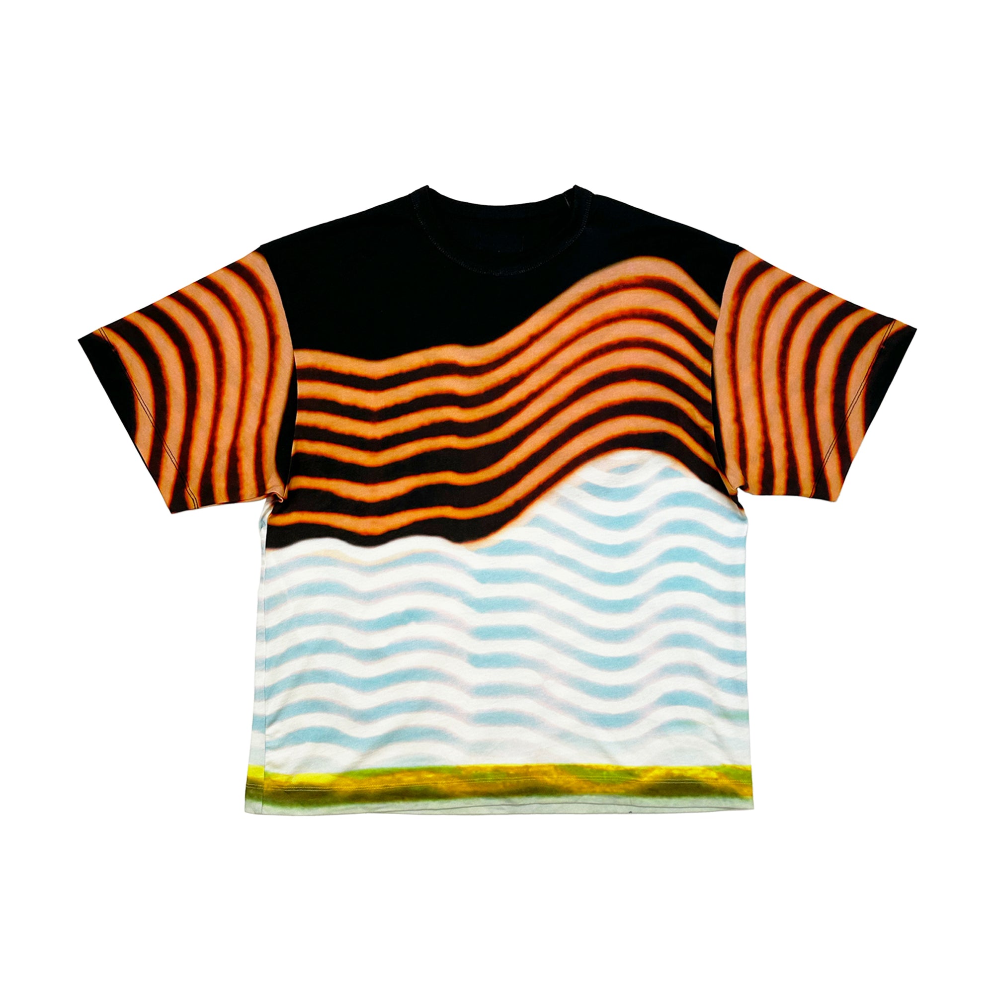 Hagles Stripe Printed T-shirt Light Blue