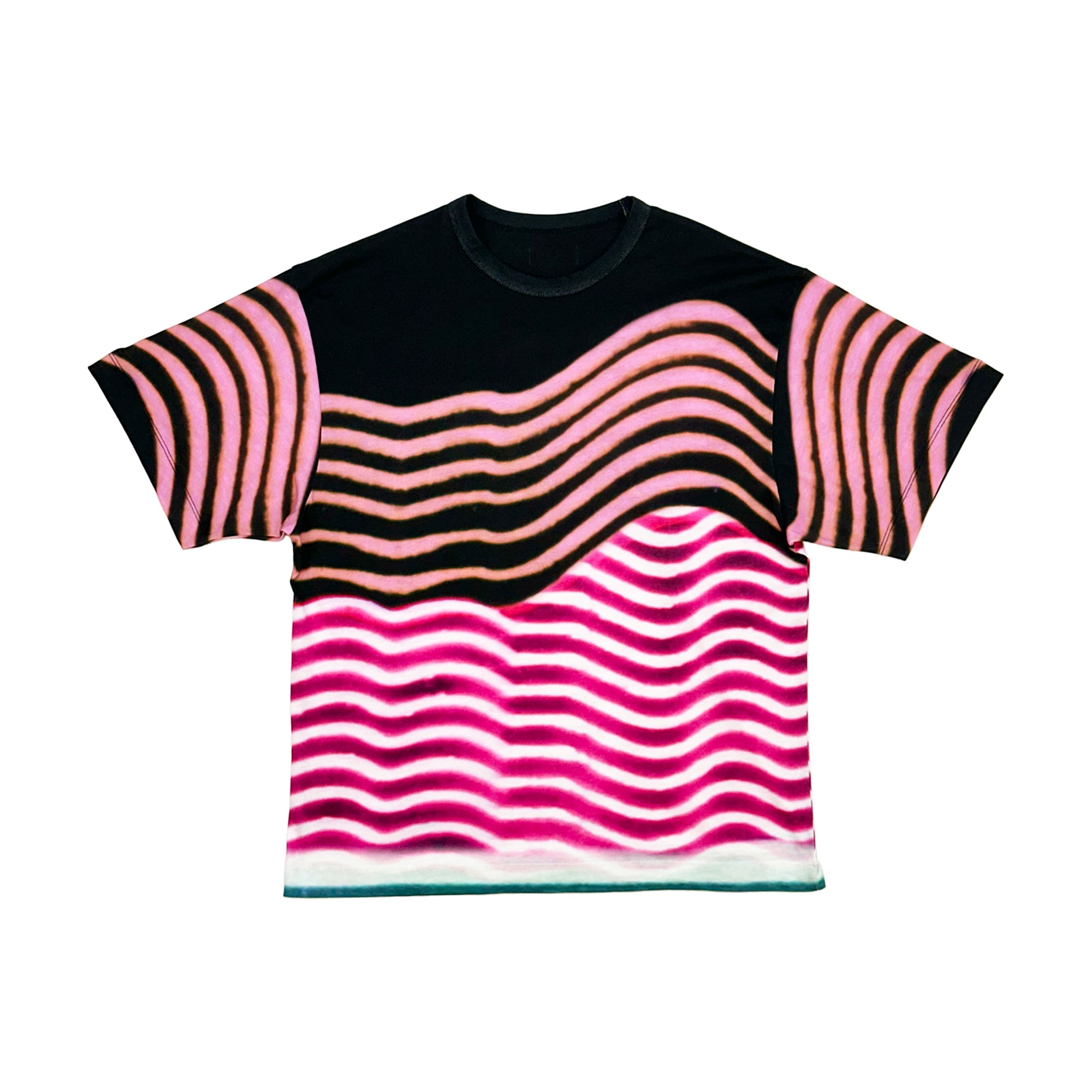 Hagles Stripe Printed T-shirt Pink
