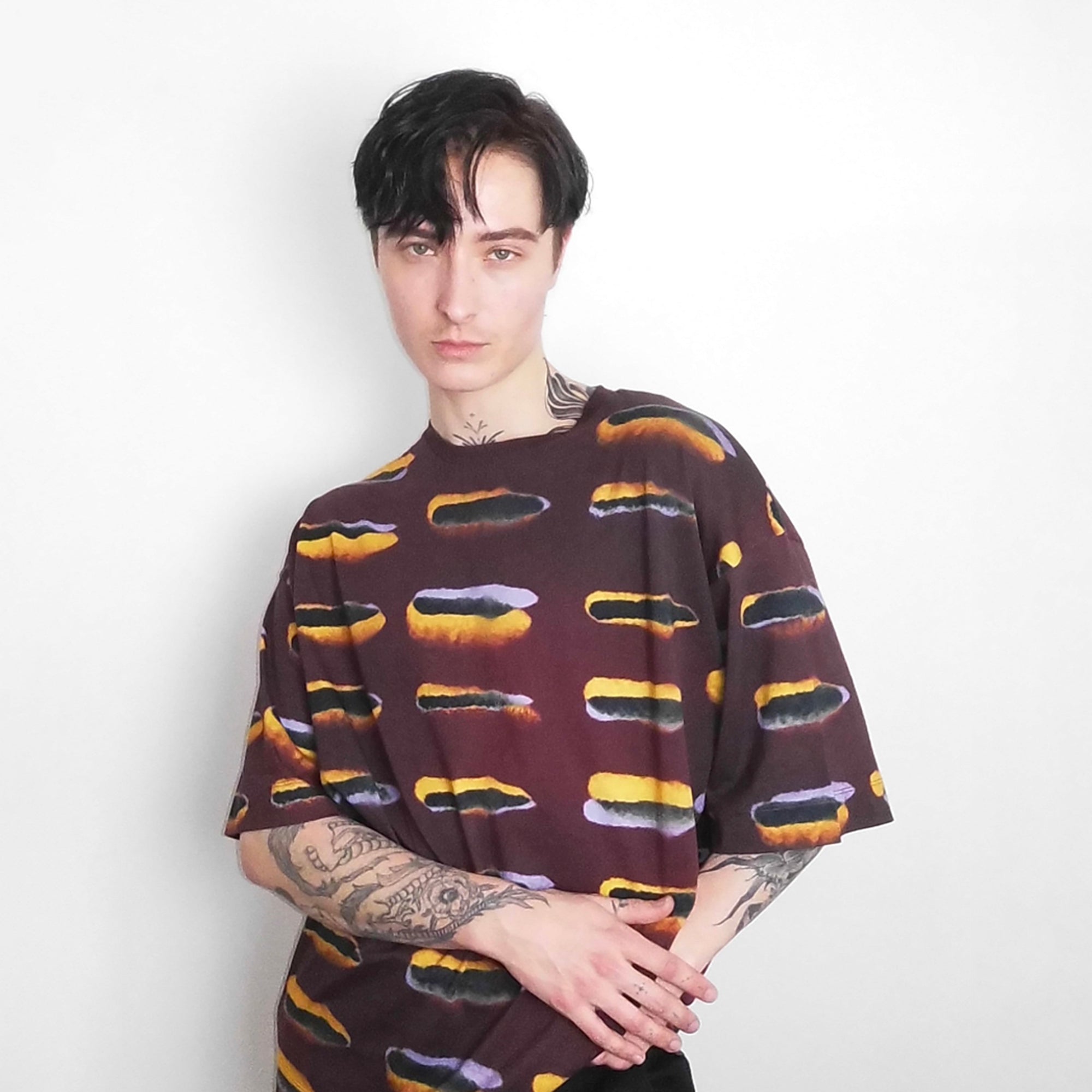 Heky Trade Tattoo Printed T-shirt – Burgundy