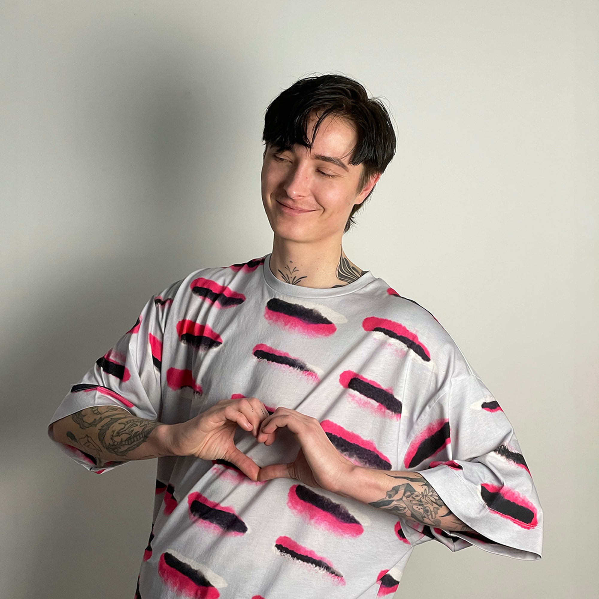 Heky Trade Tattoo Printed T-shirt – Grey