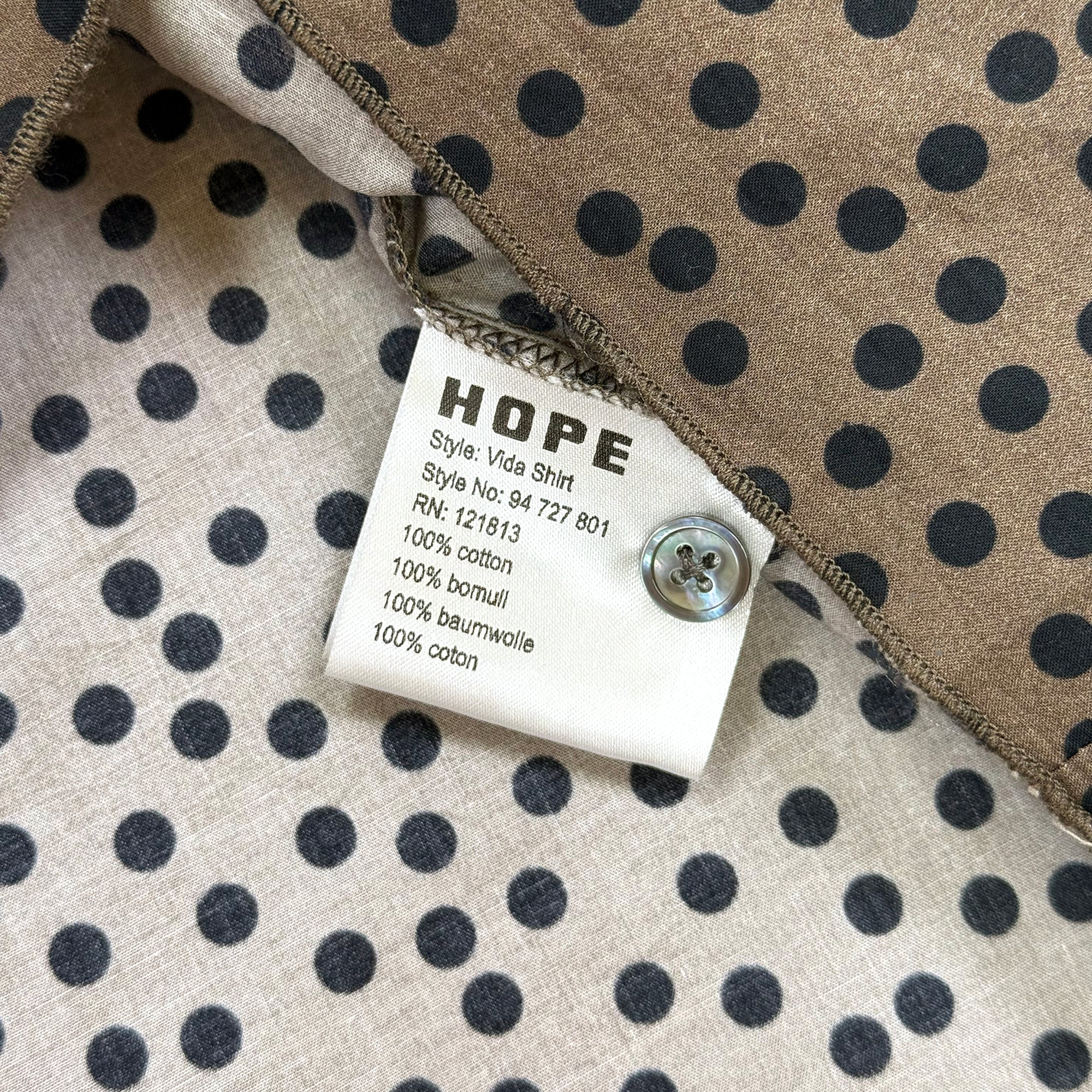 Vida Shirt – Khaki Dot