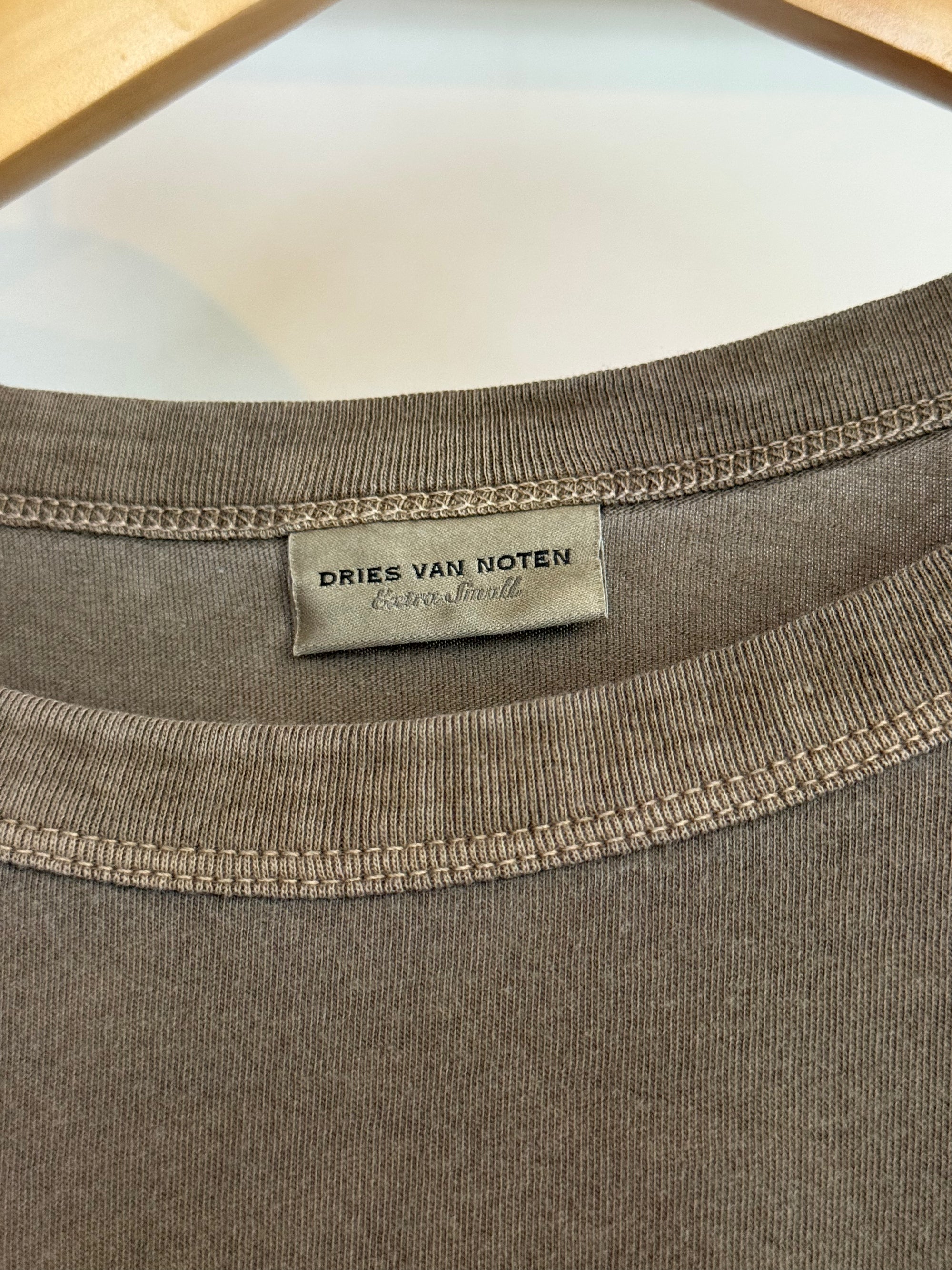 Layered Mesh Sleeve - Washed Khaki Green