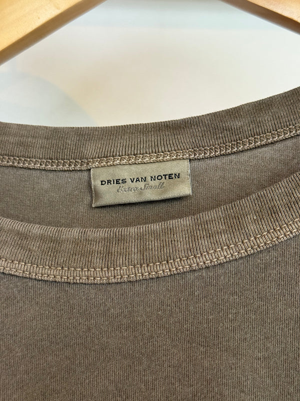 Layered Mesh Sleeve - Washed Khaki Green