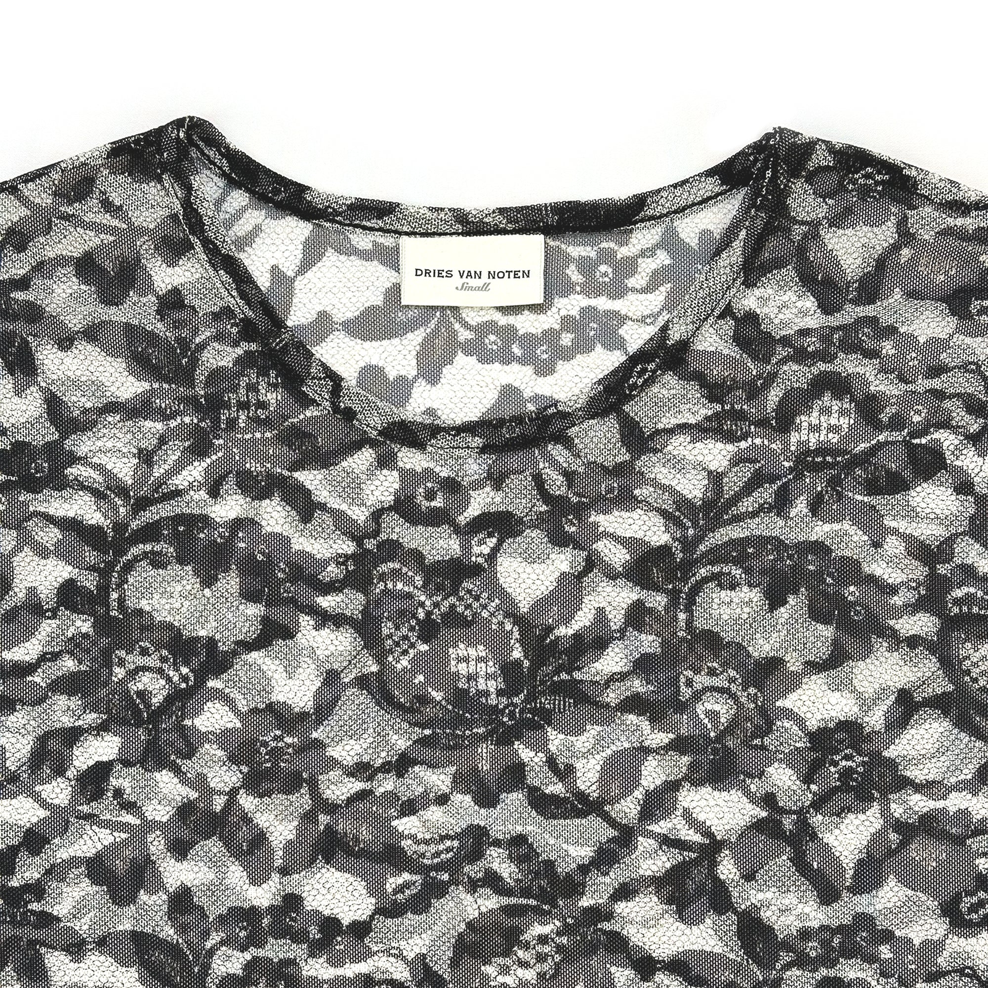 Floral Mesh Long Sleeve Top