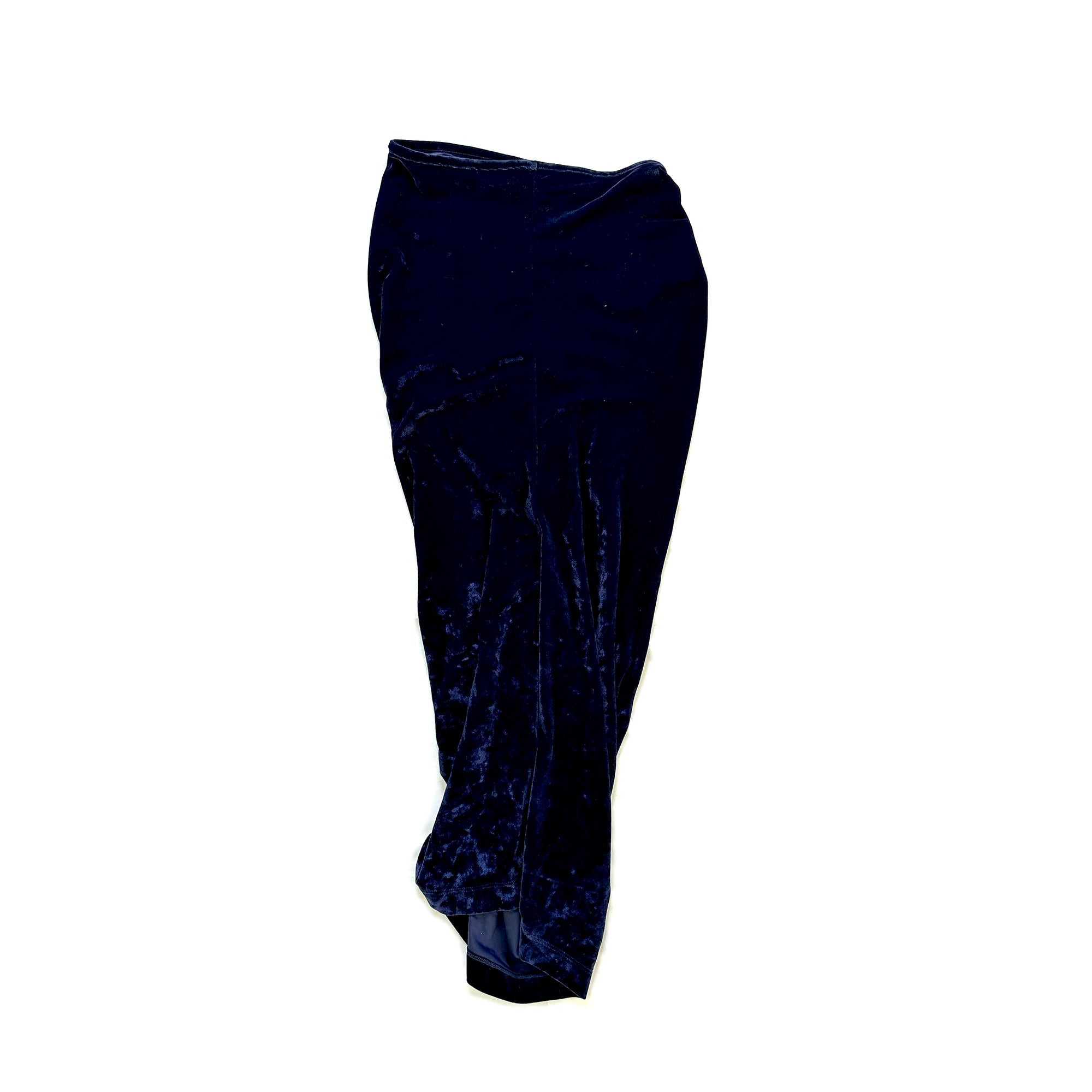 Crushed Velvet Midi Skirt