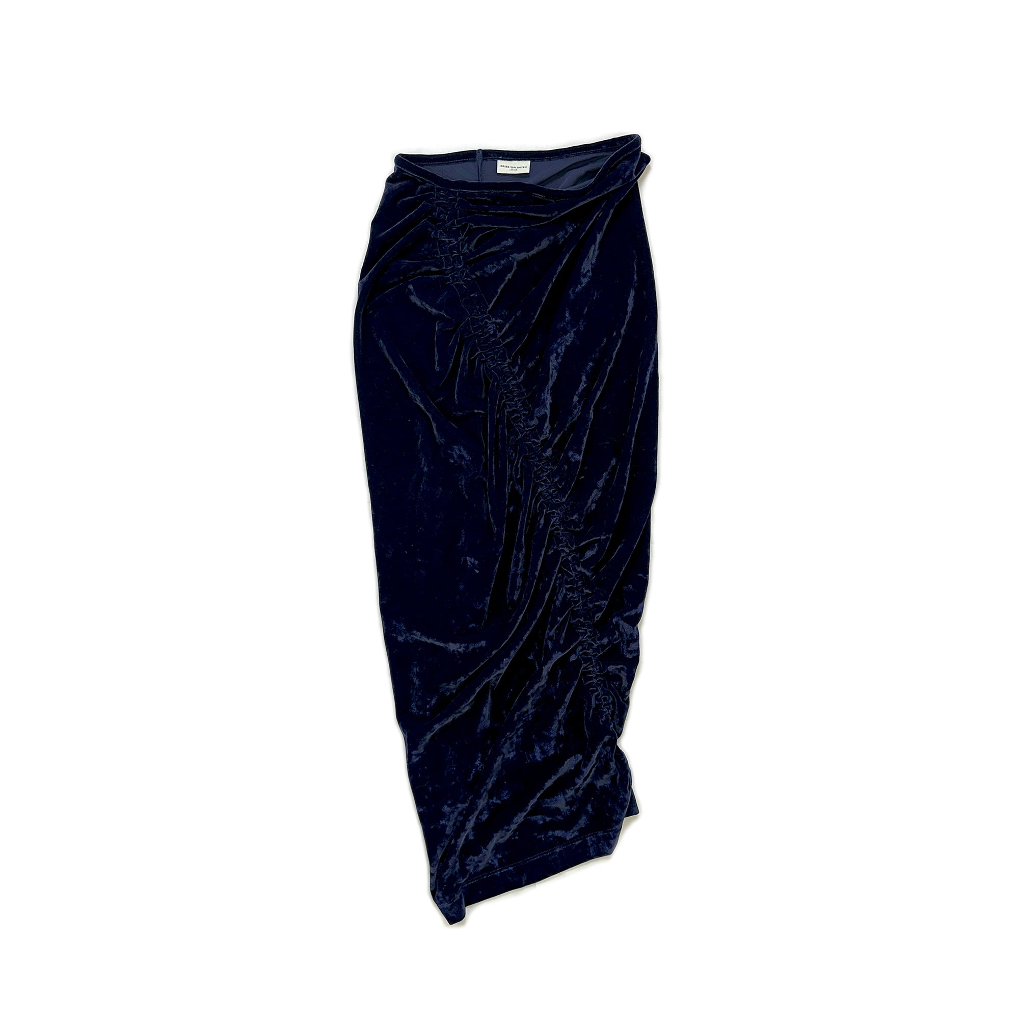 Crushed Velvet Midi Skirt