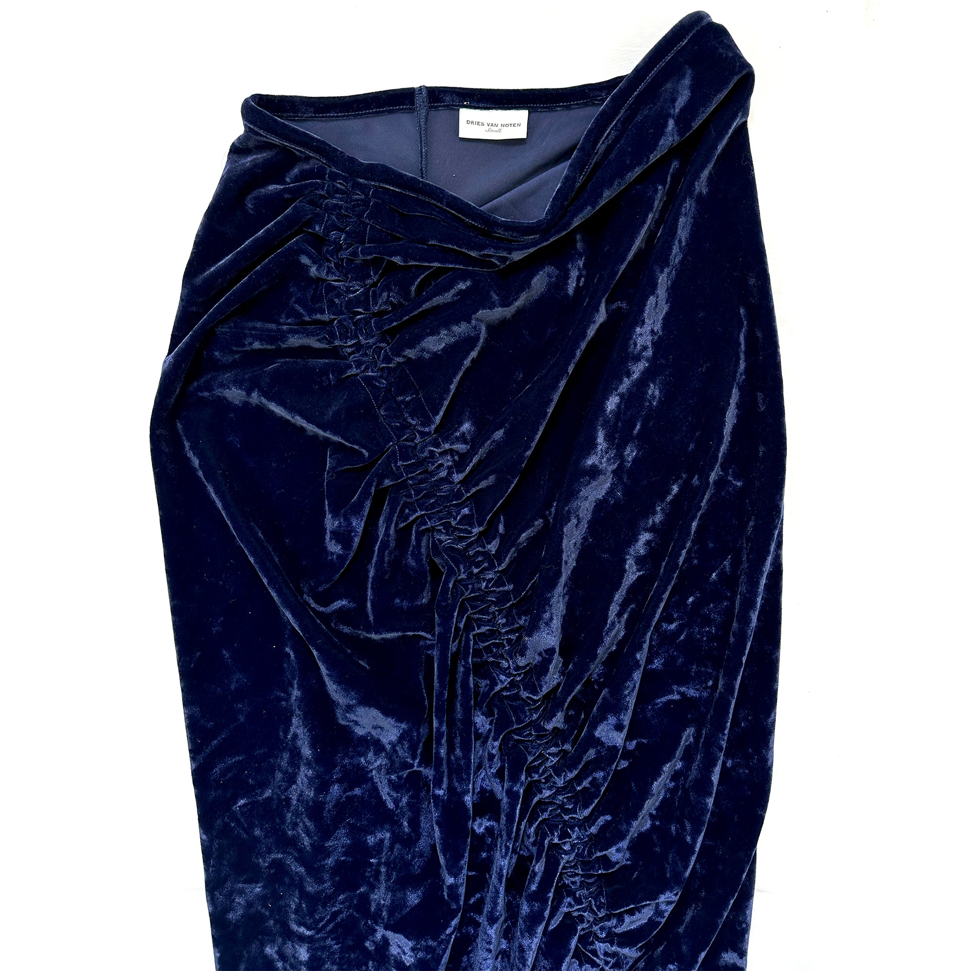 Crushed Velvet Midi Skirt