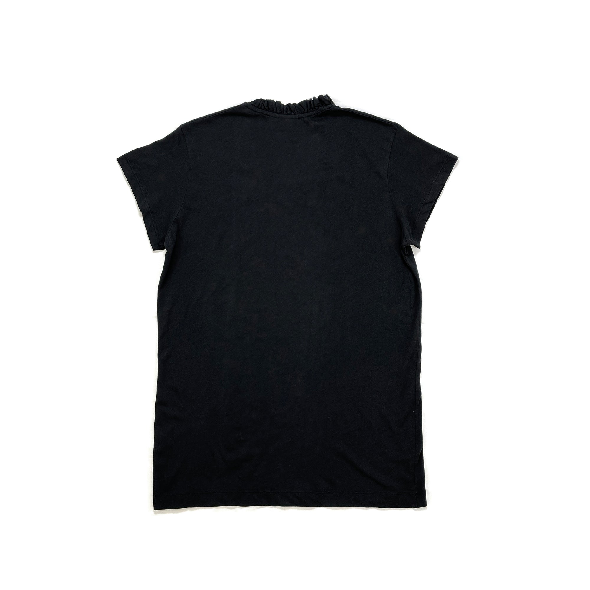 Frill Collar V-neck T-shirt