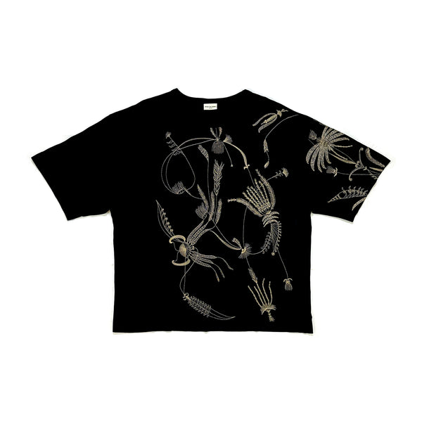 Embroidered Oversized T-shirt Black