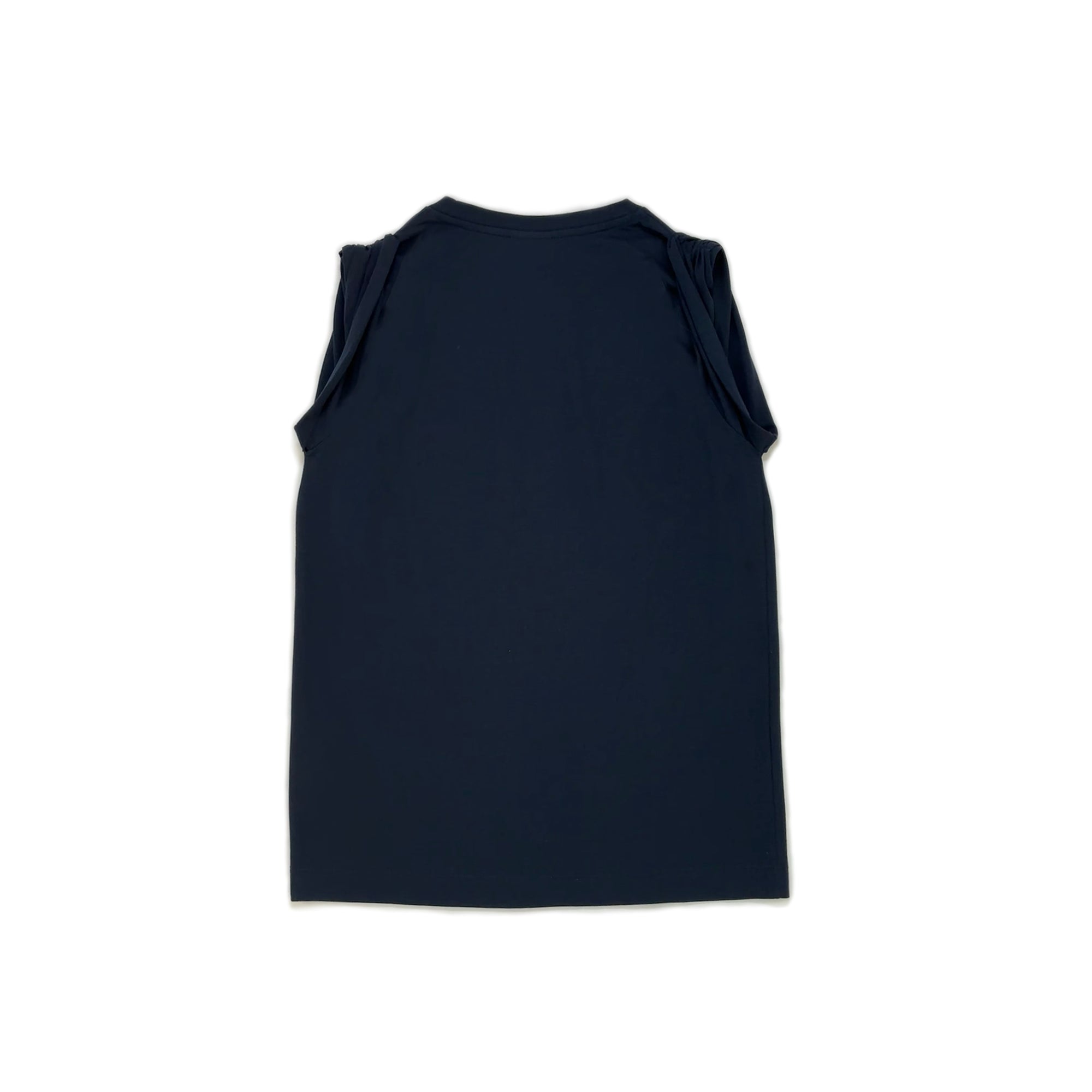 Scrunched Shoulder Tank Navy