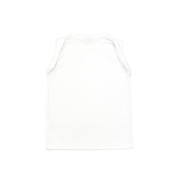 Scrunched Shoulder Tank White
