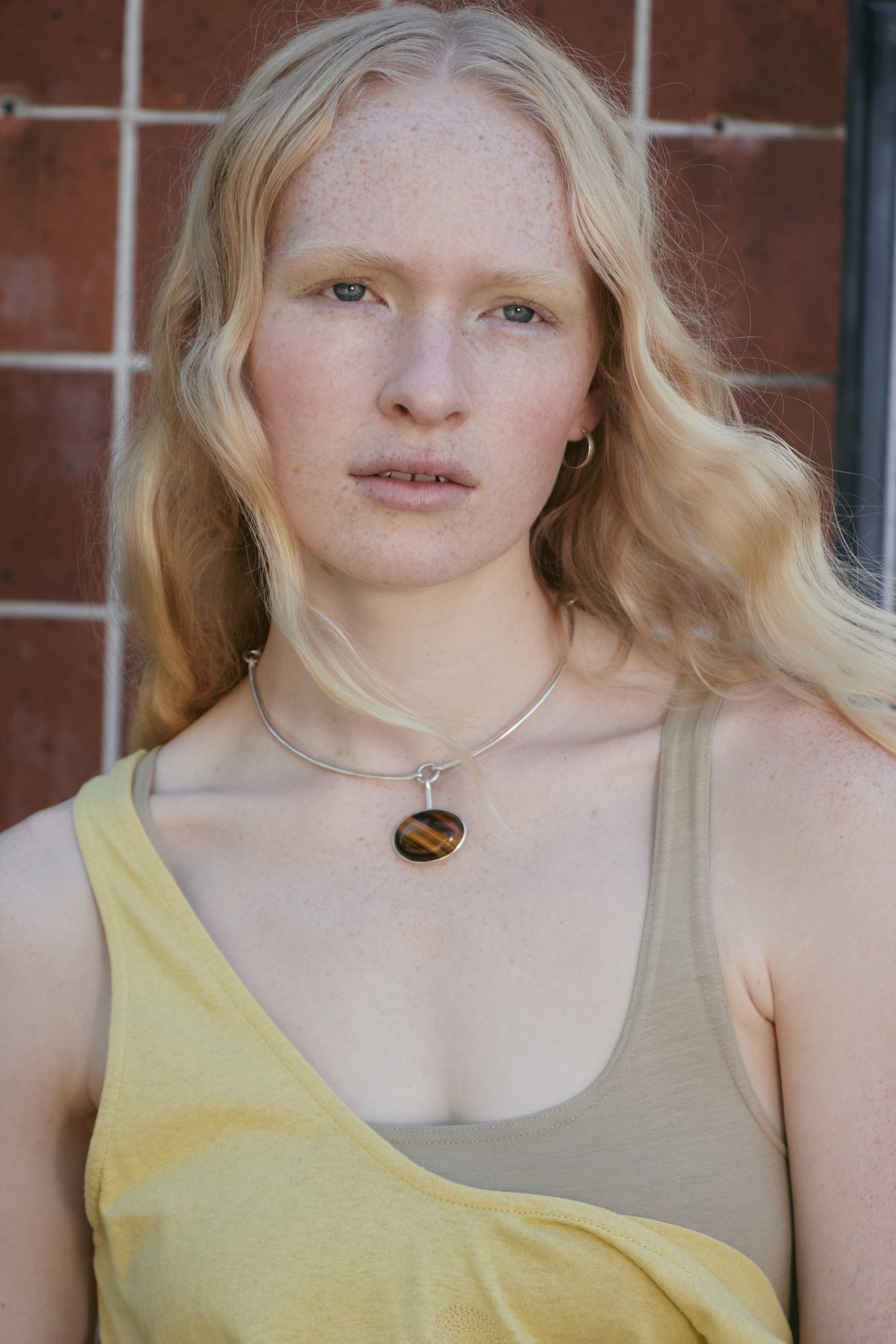 Embroidery Ribbon Tank - Chartreuse