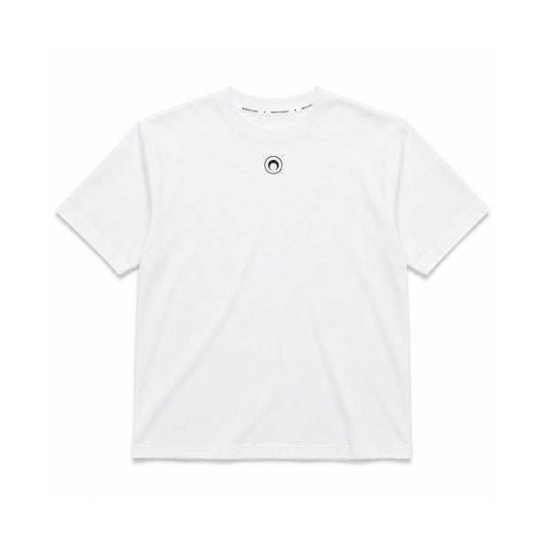 Moon Logo Jersey Loose Fit SS T-shirt - White