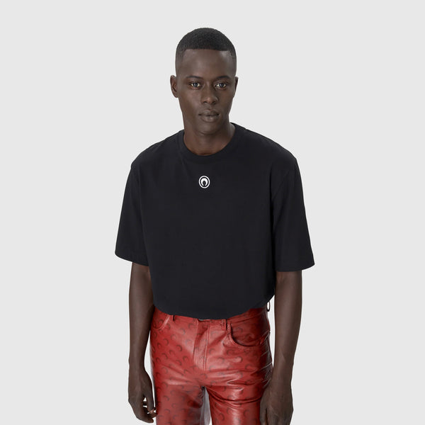Moon Logo Jersey Loose Fit SS T-shirt - Black
