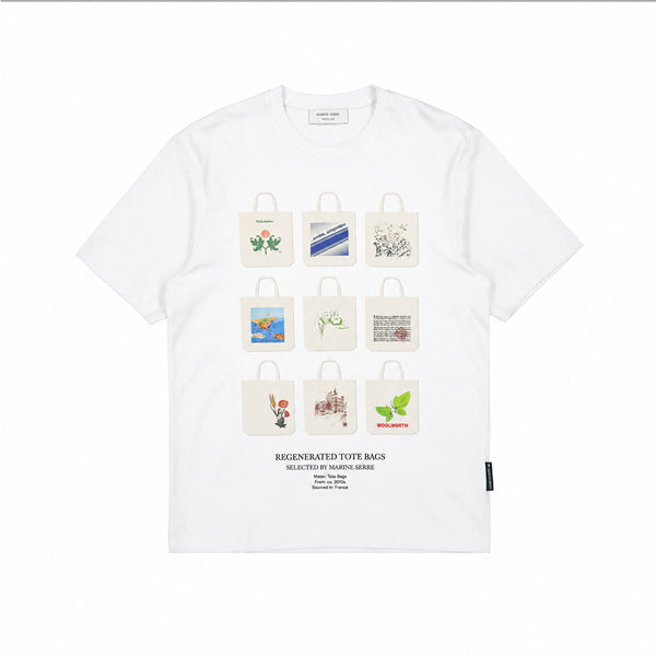 Tote Bag Print Organic Cotton T-shirt - White