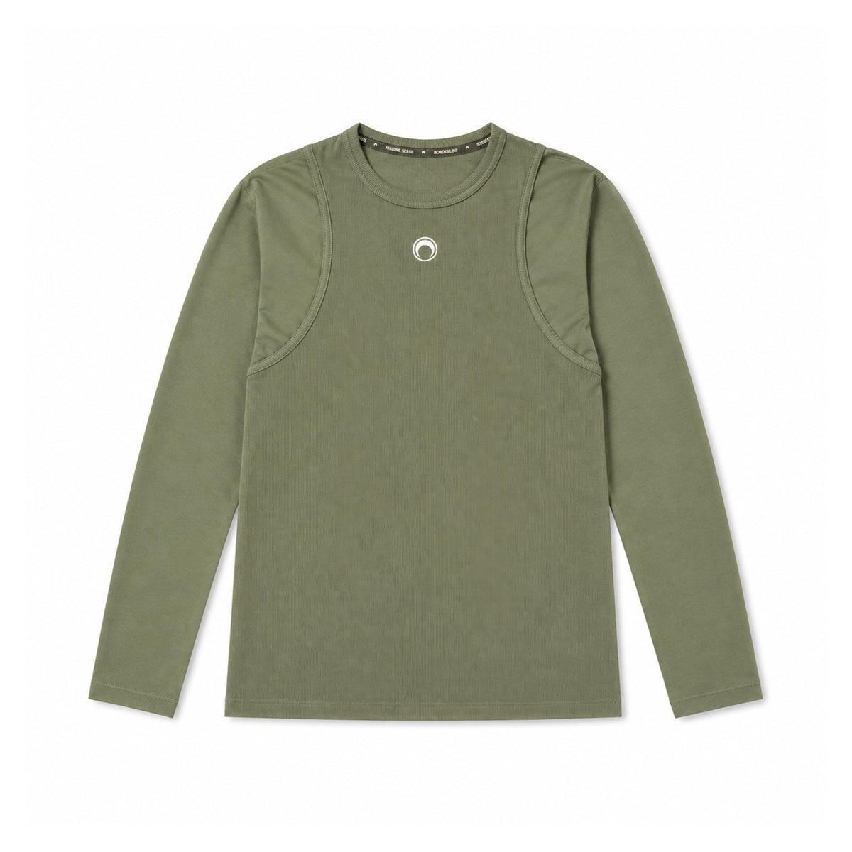 Moon Logo Contrast Jersey Long Sleeve - Green