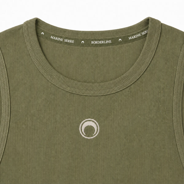 Moon Logo Contrast Jersey Long Sleeve - Green