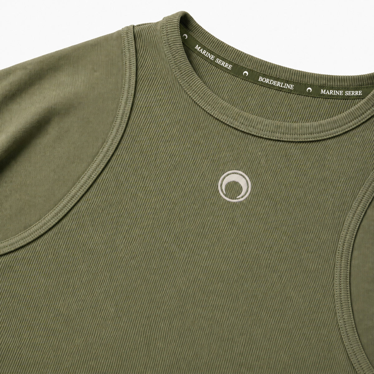 Moon Logo Contrast Jersey Long Sleeve - Green