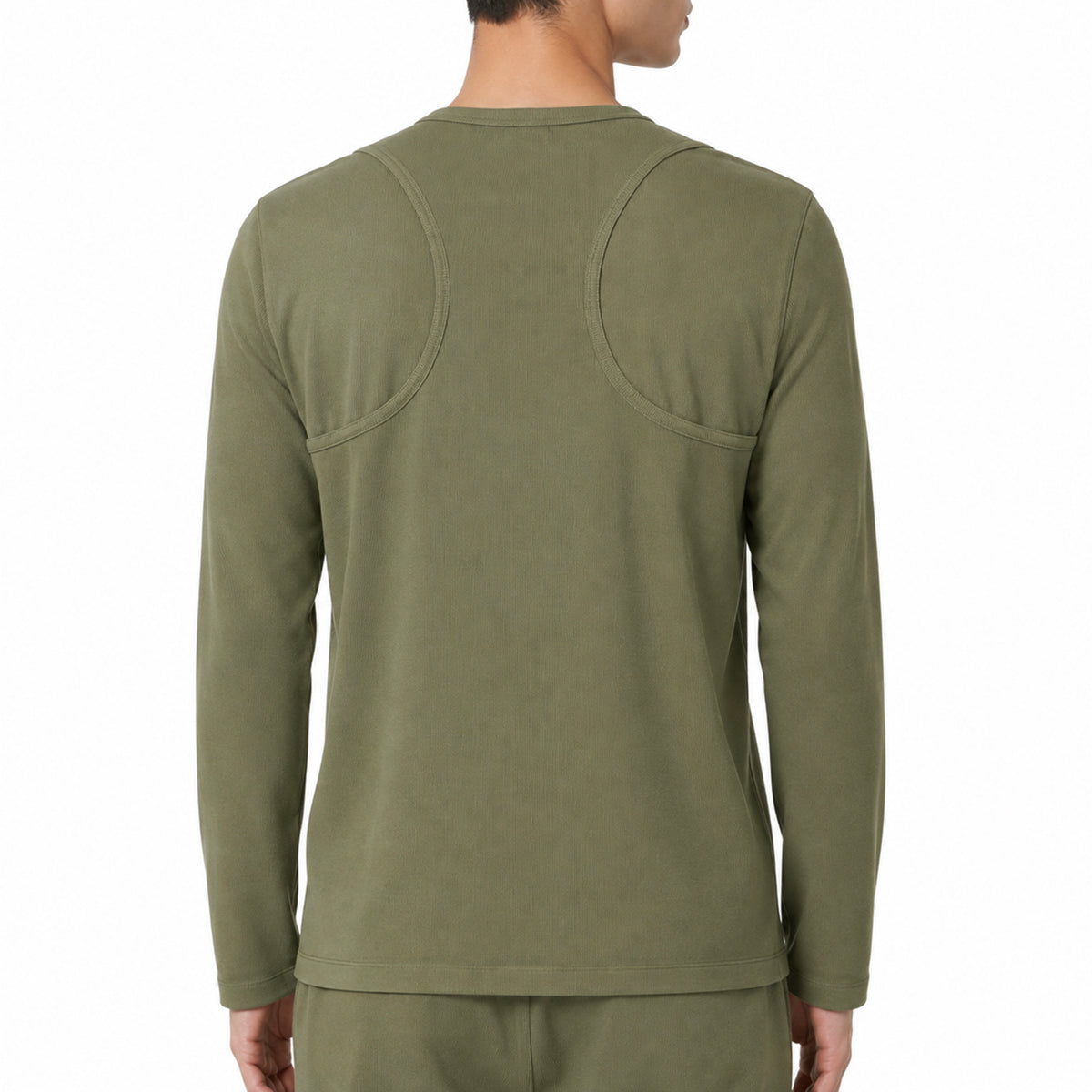 Moon Logo Contrast Jersey Long Sleeve - Green