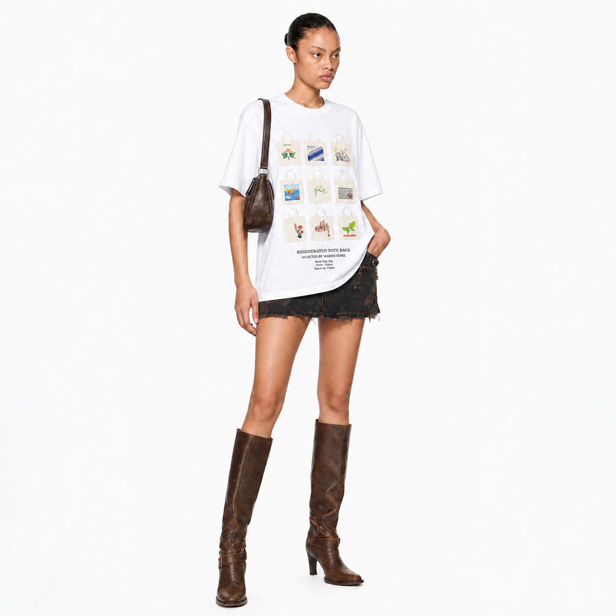 Tote Bag Print Organic Cotton T-shirt - White