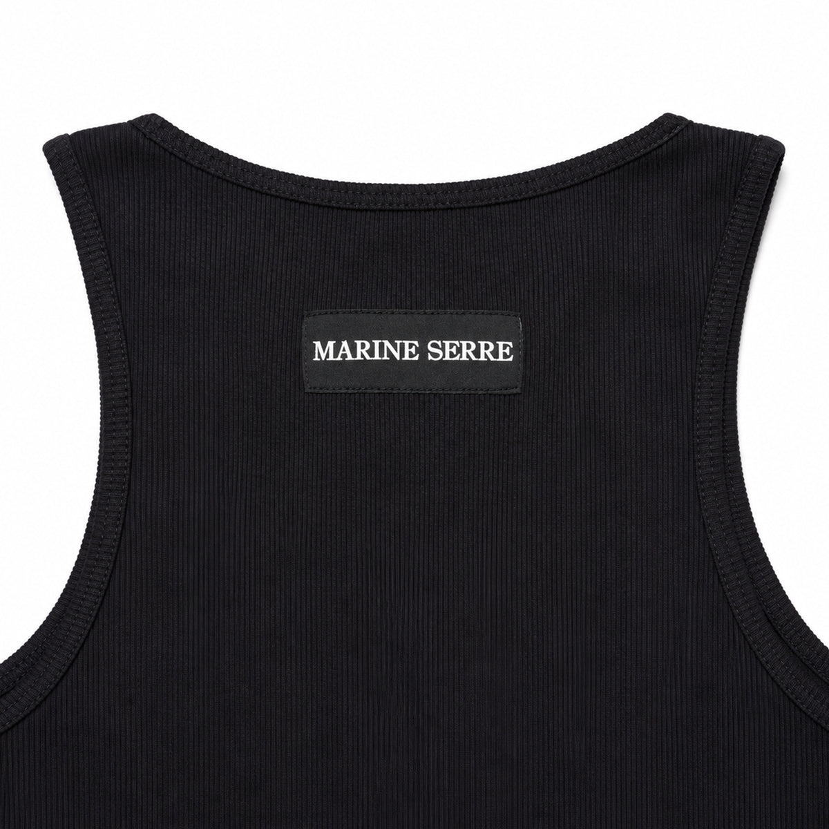 Logo Ribbed Organic Cotton Bodysuit – Black