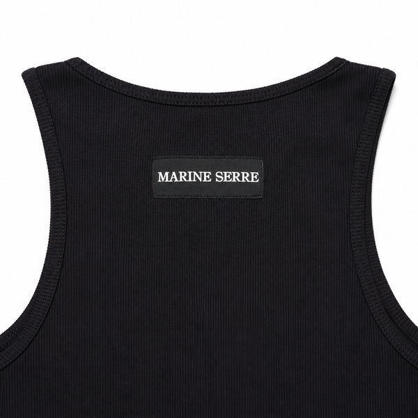 Logo Ribbed Organic Cotton Bodysuit – Black