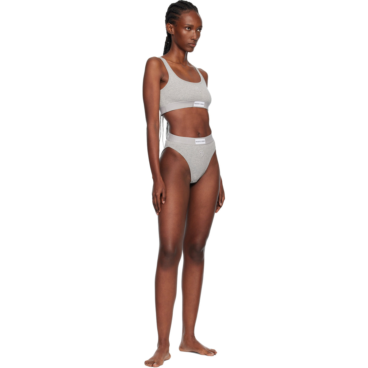 Moon Logo High Waisted Brief - Grey
