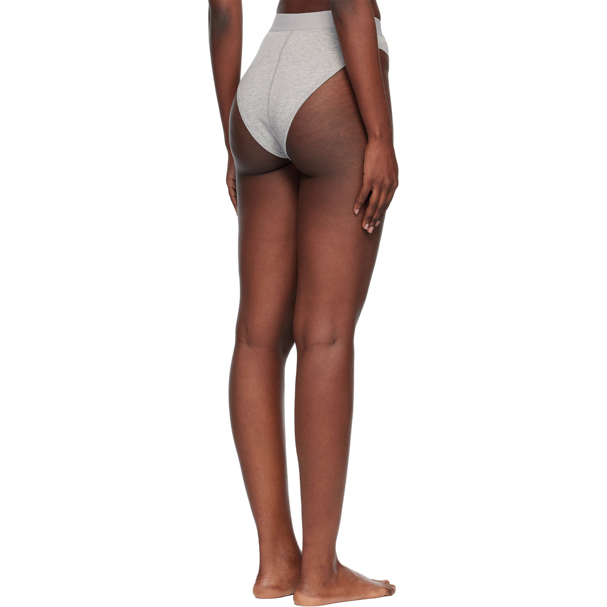 Moon Logo High Waisted Brief - Grey