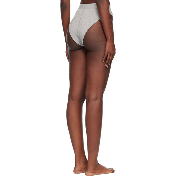 Moon Logo High Waisted Brief - Grey