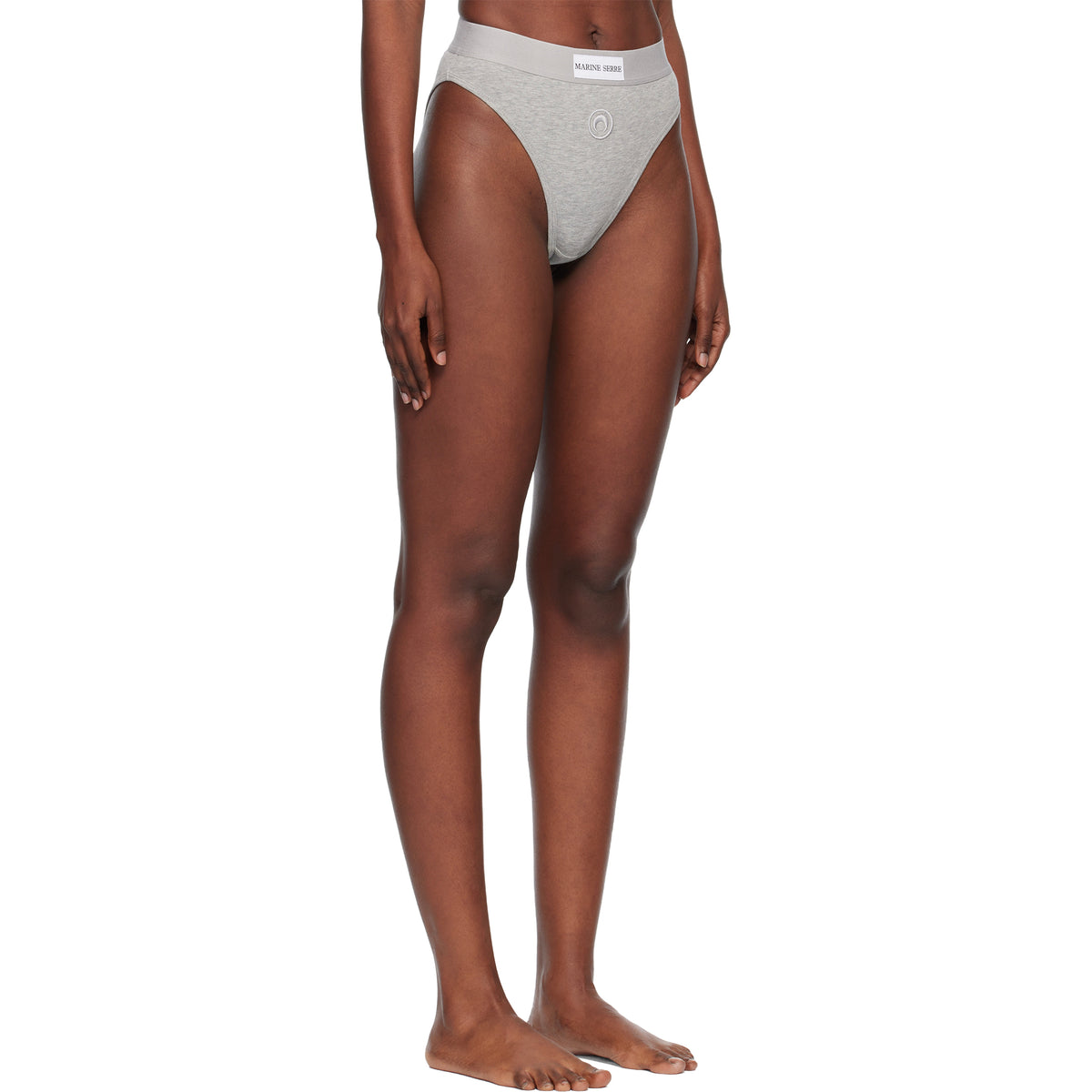 Moon Logo High Waisted Brief - Grey