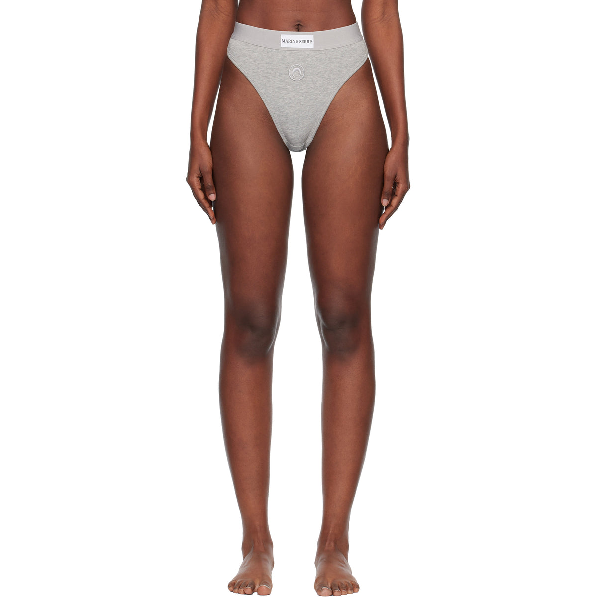 Moon Logo High Waisted Brief - Grey