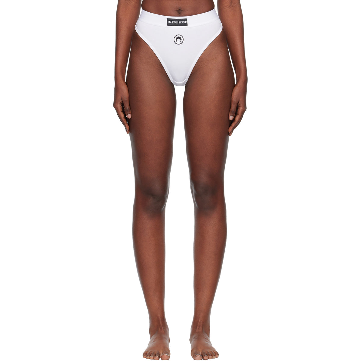 Moon Logo High Waisted Brief -White