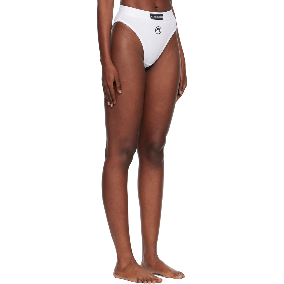 Moon Logo High Waisted Brief -White