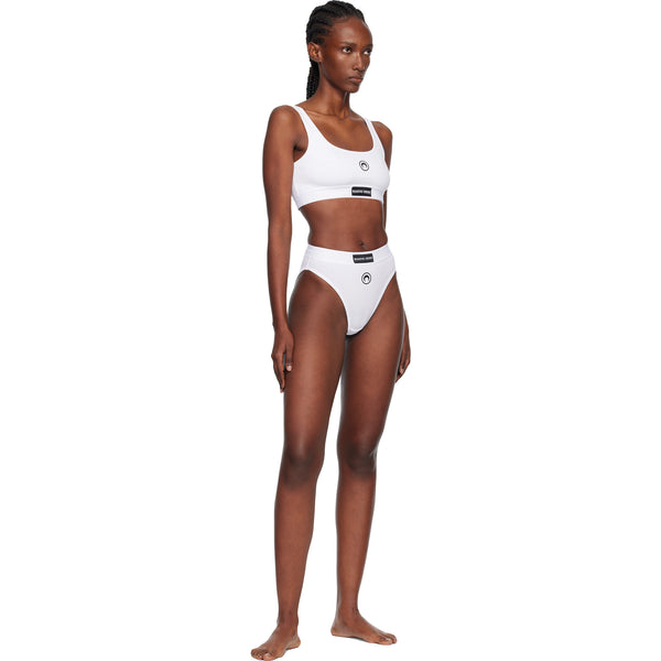 Moon Logo High Waisted Brief -White