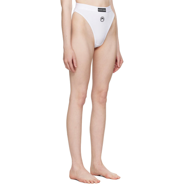 Moon Logo High Waisted Brief -White
