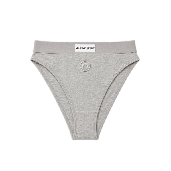 Moon Logo High Waisted Brief - Grey