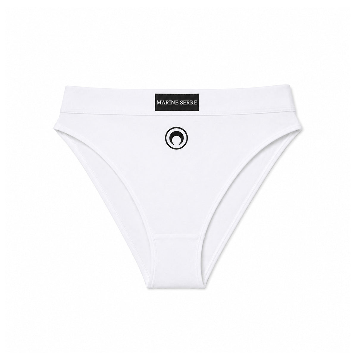 Moon Logo High Waisted Brief -White