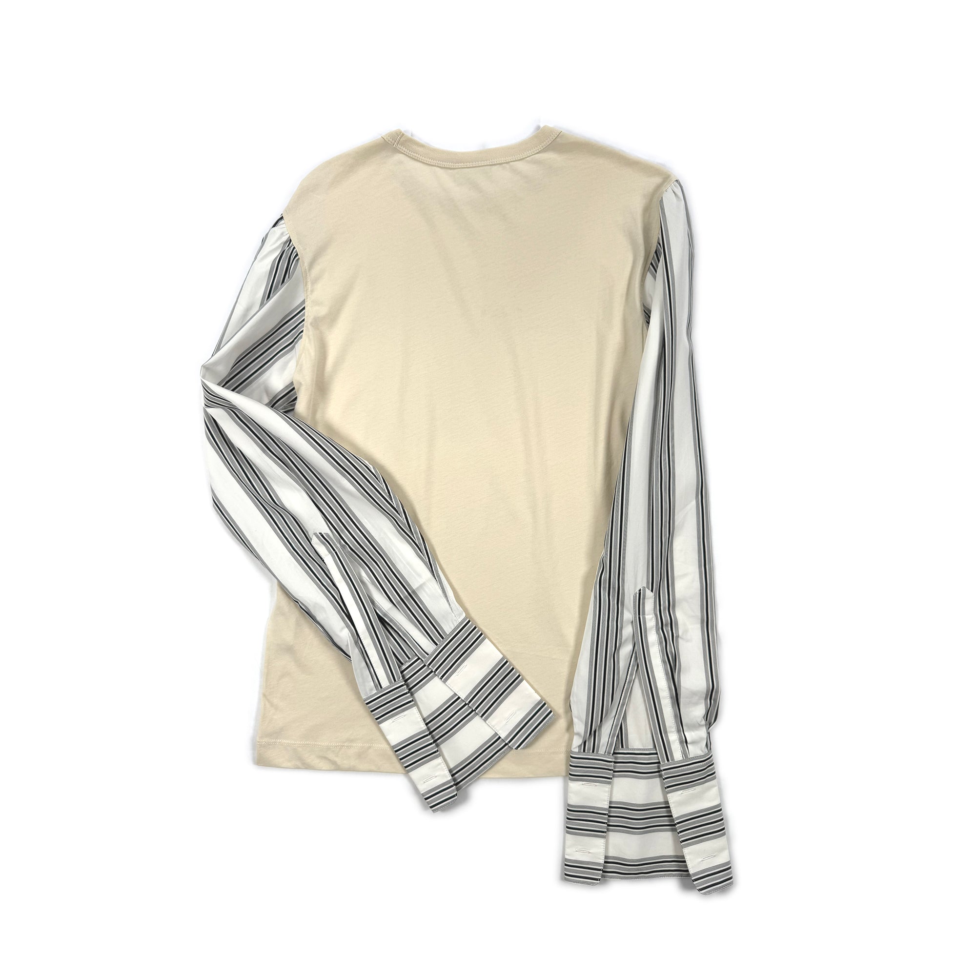Contrast Shirt Sleeve Top