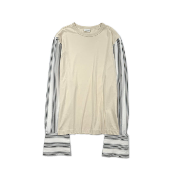 Contrast Shirt Sleeve Top