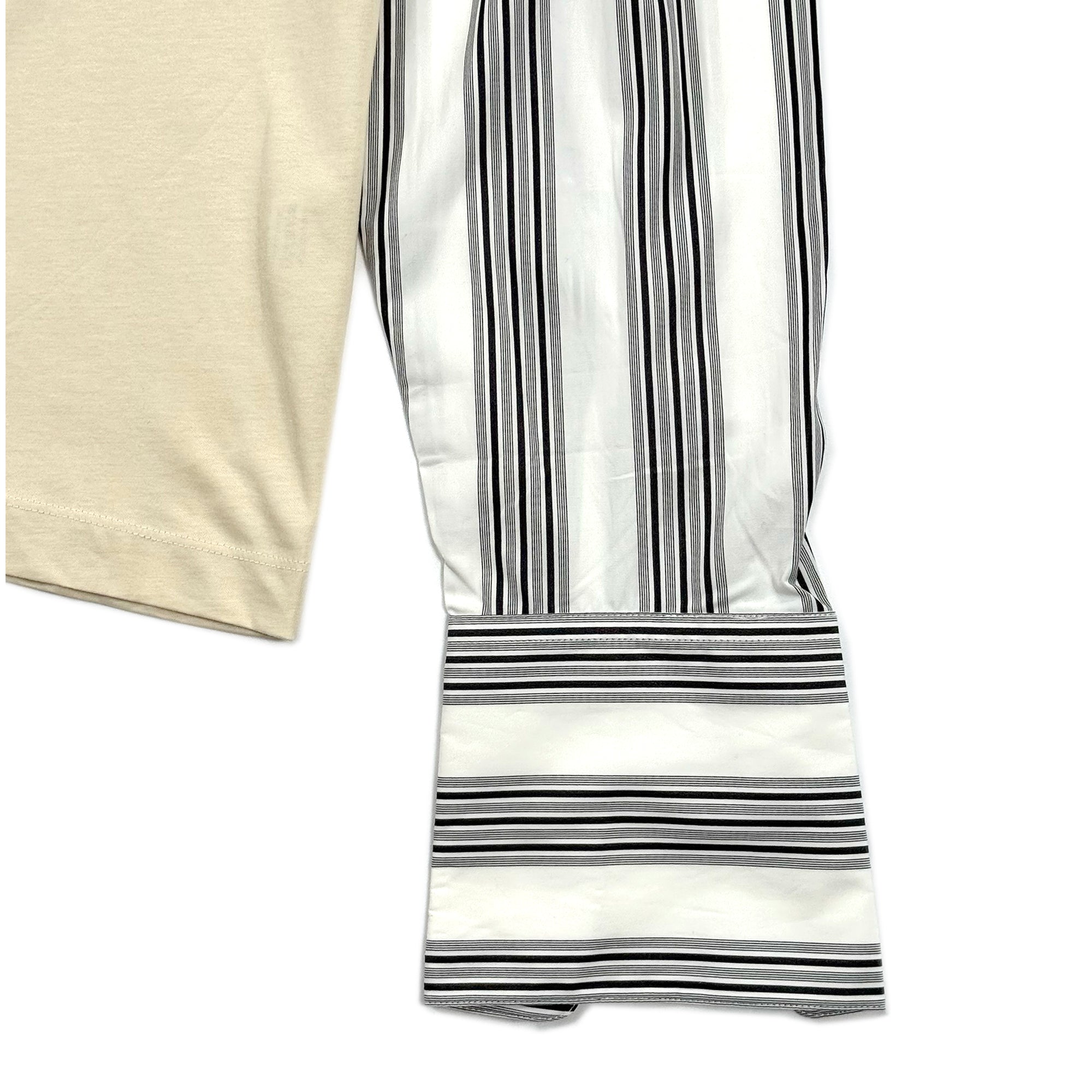 Contrast Shirt Sleeve Top