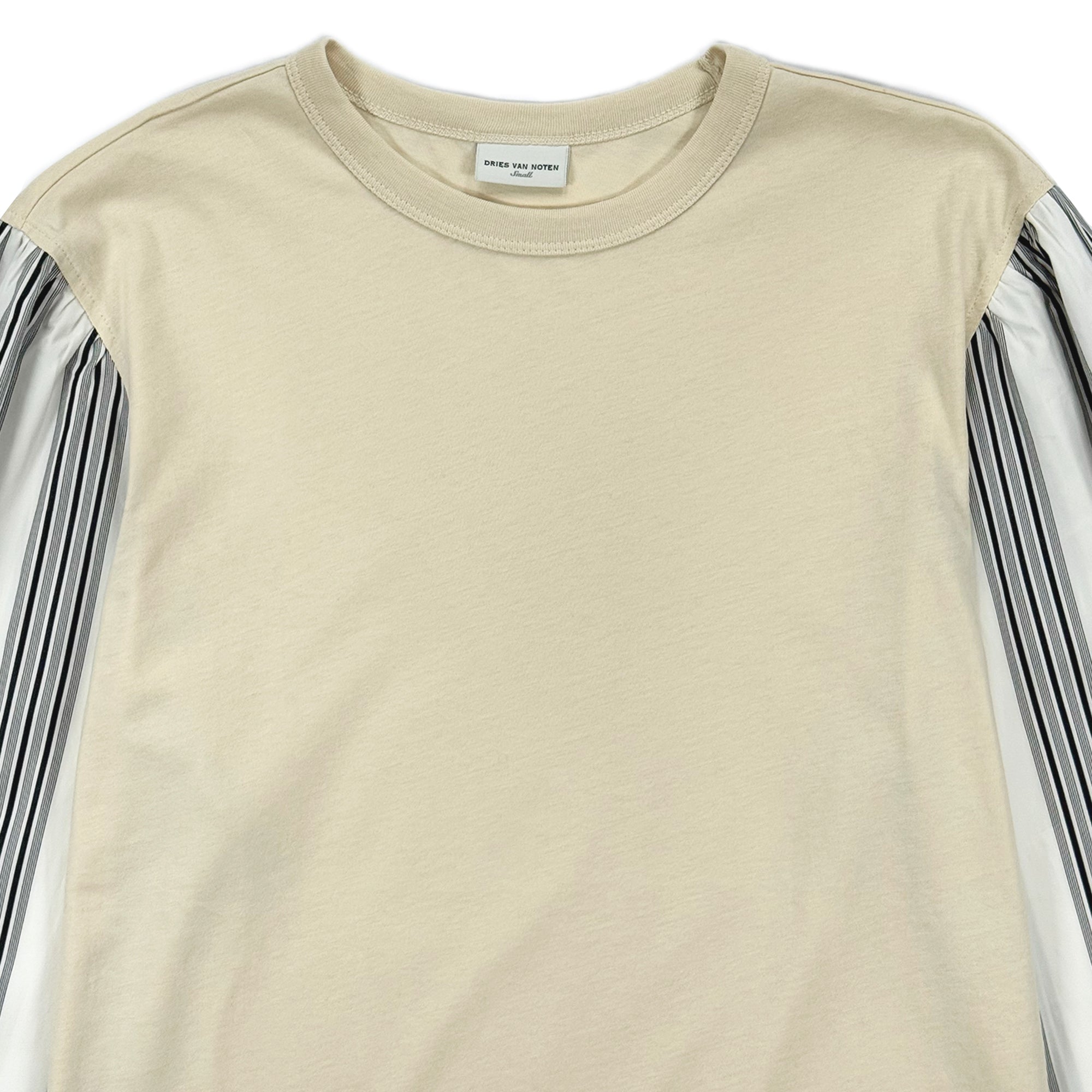 Contrast Shirt Sleeve Top