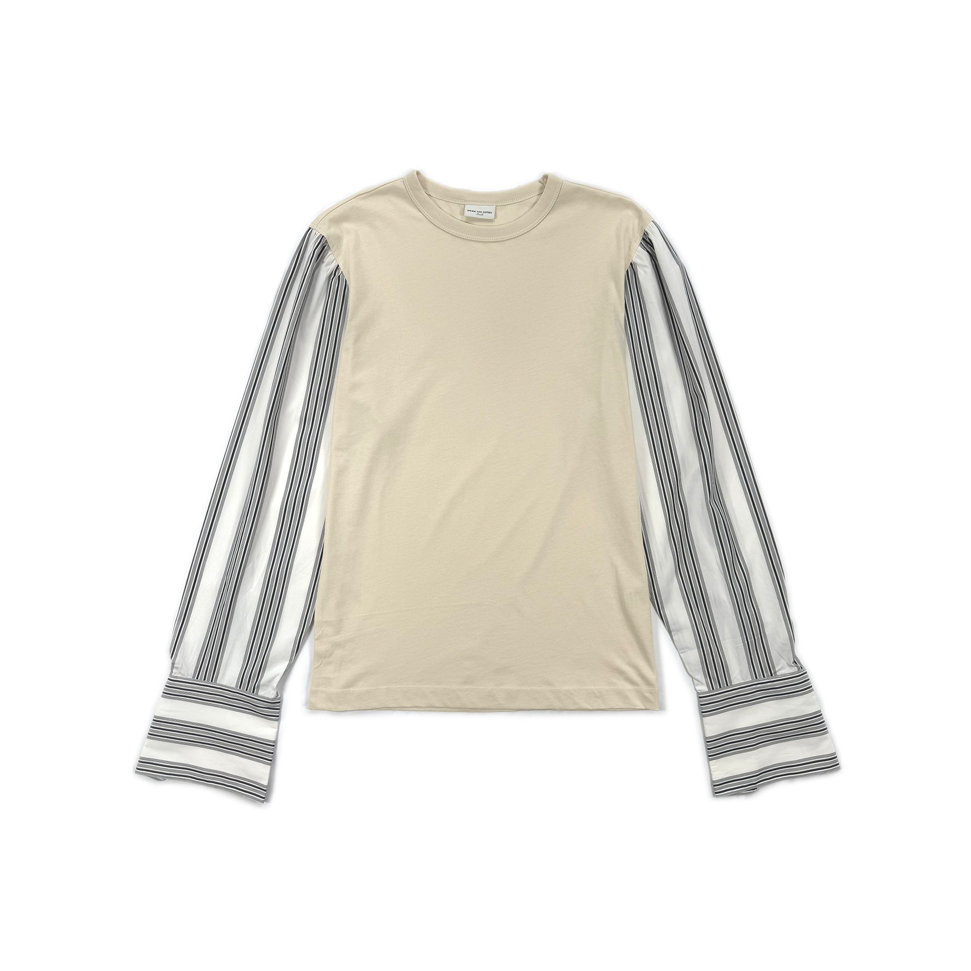 Contrast Shirt Sleeve Top